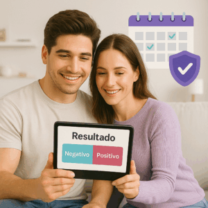 detección de enfermedades de transmisión sexualidad – pareja revisando Test ETS Chile