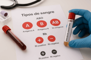 Análisis de laboratorio para tipificación de sangre, tipos de sangre